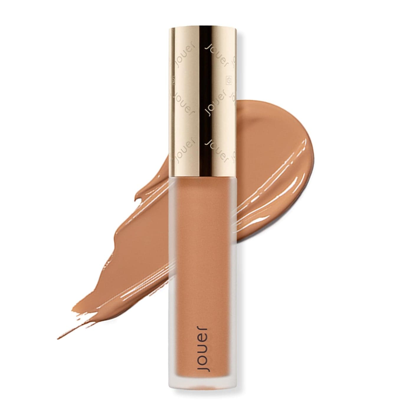 Jouer Essential High Coverage Liquid Concealer Brightening Concealer Color Corrector for Under Eye Dark Circles Spot Coverage and Eye Primer Soft Matte Finish Ginger
