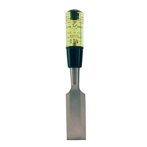 Buck Brothers 120107BC 1-1/4" Wood Chisel Made in USA, For Paring and Finishing Cuts in Carpentry and Woodworking, Tempered Tool Steel Blade, Mallet-Safe Handle