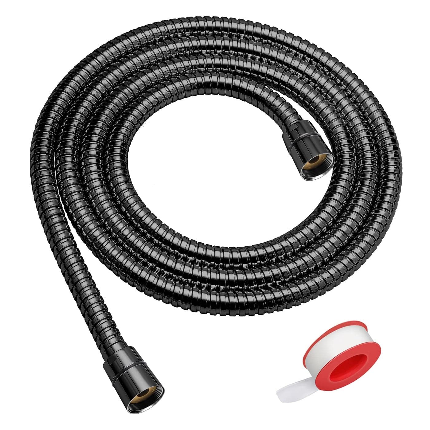 Blissland Shower Hose Extra Long 79 Inches Handheld Shower Head Hose with Brass Insert and Nut Durable and FlexibleMatte Black