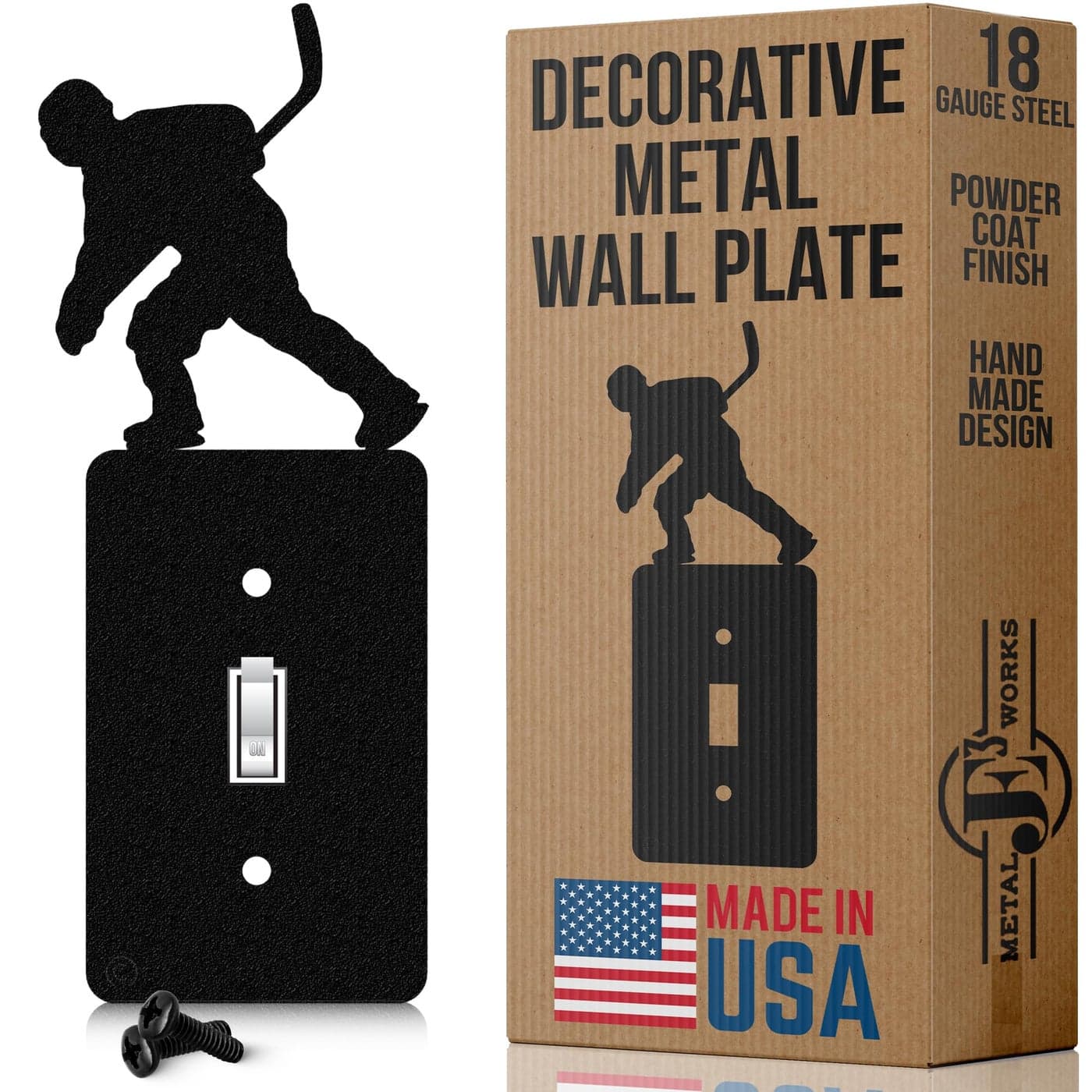 Innovative Fabricators Inc Hockey Single Light Switch Plate Cover