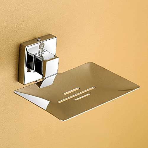 iSTAR Stainless Steel Chrome Finish Square Soap Dish Holder for Bathroom Soap Case/Soap Stand for Kitchen Bathroom Accessories