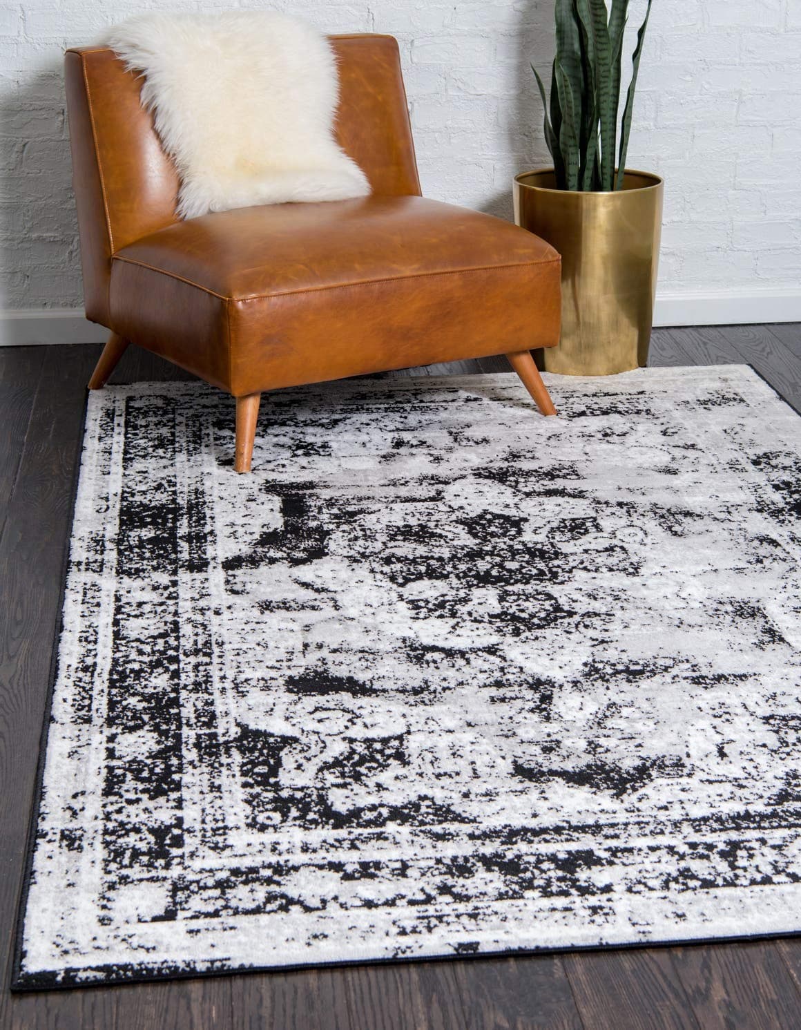 Unique Loom Sofia Collection Area Rug Salle Garnier 6 1 x 9 Rectangle Black Ivory