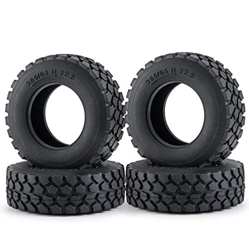 4pcs Wheels Tires 30mm Rubber Tires for 114 Tamiya Truck RC Crawler Car