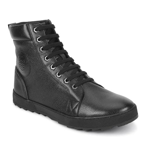 Royal Enfield Hiankle Leather Boots Black