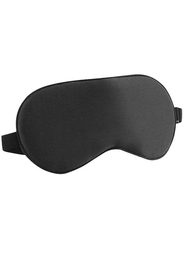 25 Momme 100% Mulberry Silk Sleep Mask for Men Women,Super Smooth Eye Cover for Sleeping with Adjustable Strap,Eye Shade Blindfold, Blocks Light,Gender-Neutral (Black)