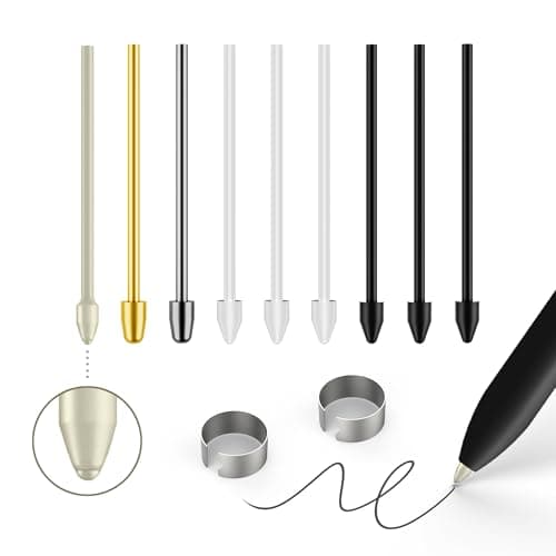 NWANTF Soft/Metal Nibs/Tips Replacement for Samsung Galaxy Tab S10/S9/S8/S7/S6,Phone Model S26/S25/S24 /S23/S22 Ultra S Pen,Tips+Clip+Organizer (1+2+6 pcs Set)