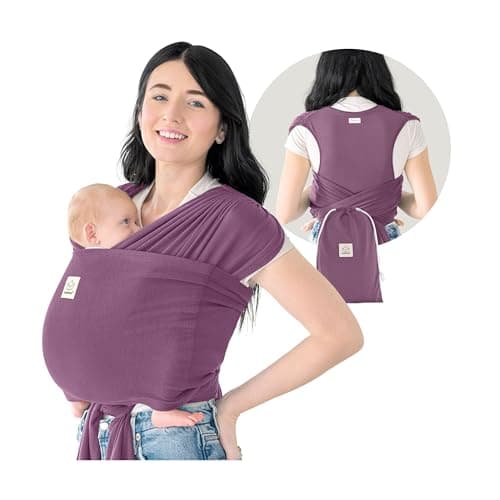 KeaBabies Baby Wrap Carrier Ring Sling - Easy to Wear, Adjustable D-Lite Baby Carrier Newborn to Toddler, Infant Carrying Shirt, Hands Free Bonding, Breathable Fabric Wearing Wrap (Copper Gray)