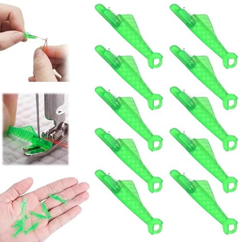 10 Pcs Fish Mouth Sewing Machine Needle Threader,2024 New Upgraded Automatic Sewing Needle Threader,Simple Needle Threader Tool,Quick Sewing Machine Cycle Simple Needle Threader Tool (Pink)