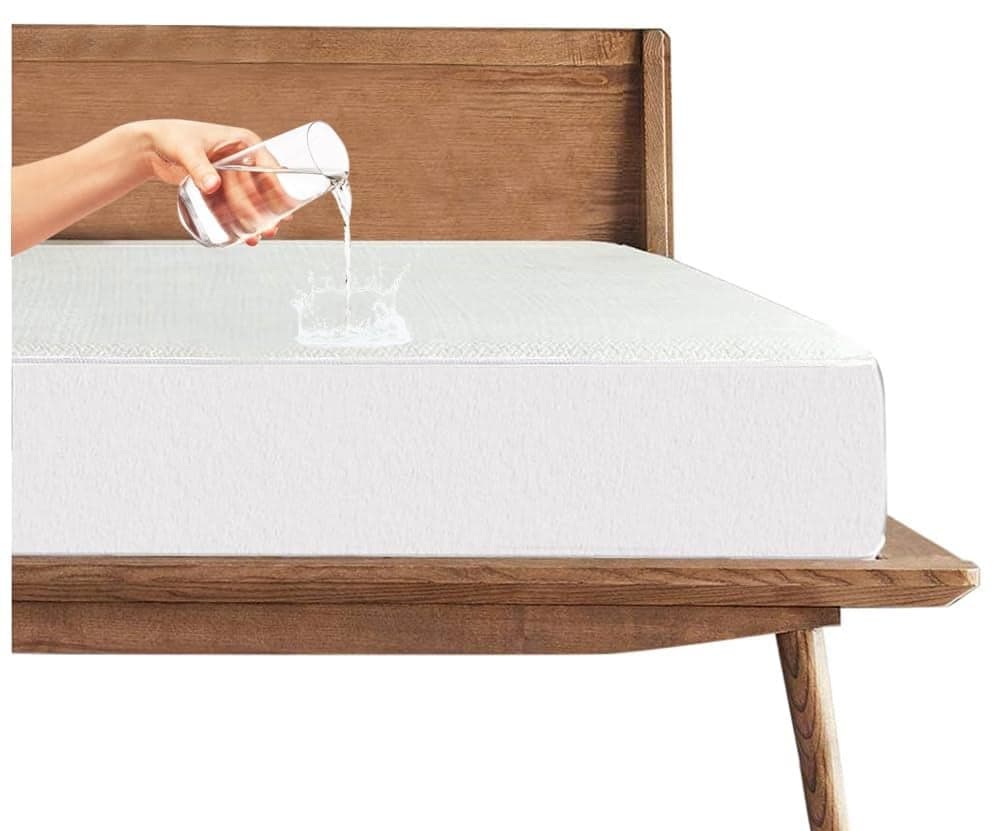 Trance Cotton Feel Terry Ultra Soft Waterproof Mattress Protector | Breathable - Hypoallergenic Mattresses Cover (84x78 inch | 7x6.5 feet, White - Pack of 1)