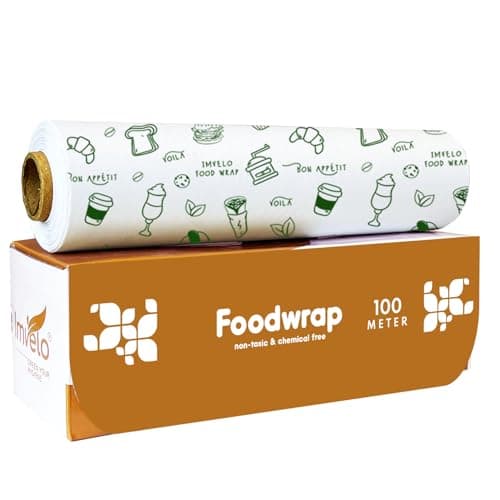 IMVELO Green Your Hygiene 100 Mtr Food Wrapping Paper Roll - Non-Stick, Oil Proof Butter Paper Roll, Foil Paper for Food Wrap, Chapati, Roti Wrap & More, Wrapping Paper for Food