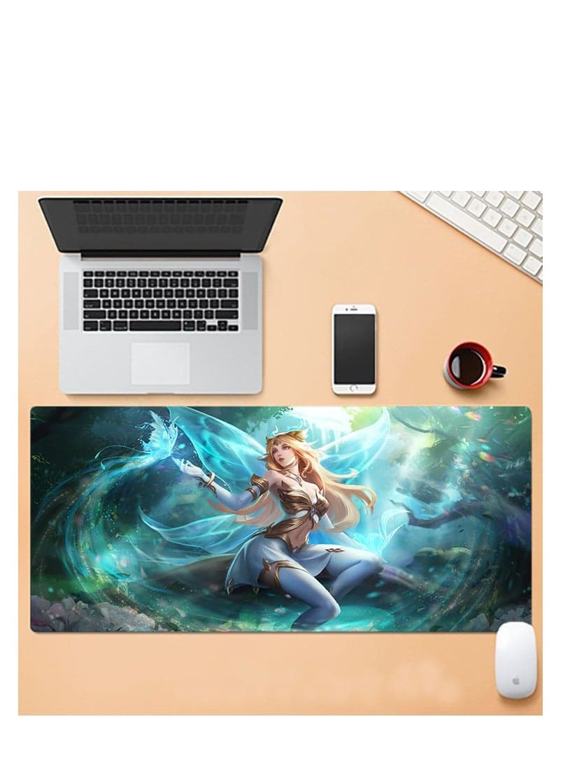 Large Mouse Pad Extended Esports Games Gaming Mouse Pad Non-Slip Rubber Base Mouse pad Office Desk Mat Smooth Cloth Surface Keyboard Mouse Pads for Computers 800 X300 X 3mm