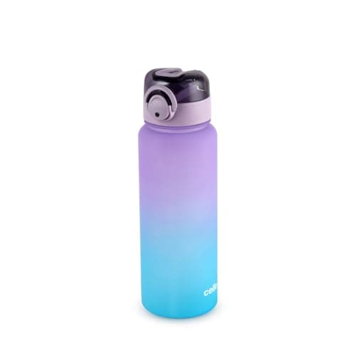 CELLO Buzz Large Sipper Water Bottle, 1160ml Purple Blue | Leakproof, Easy to Carry, Lightweight | Gym Straw Water Bottle For Fitness, Office, School, Sports & Outdoor Hydration