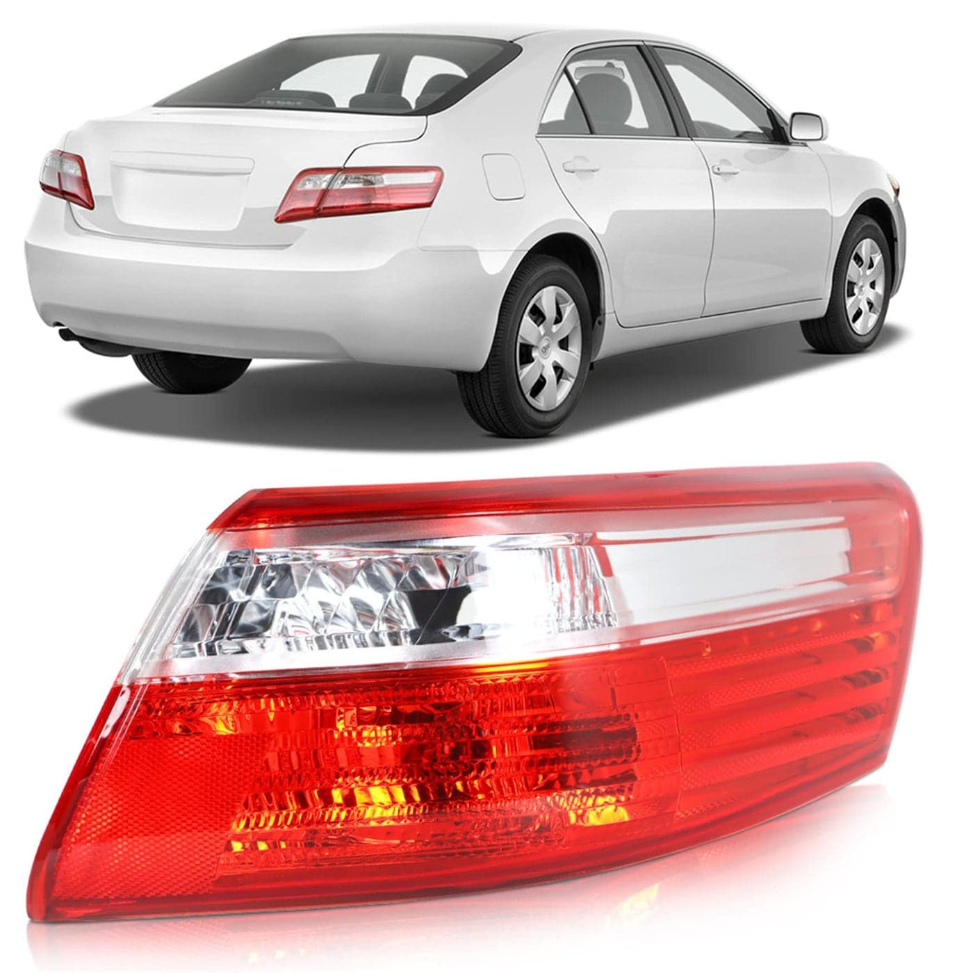 RH Tail Light Replacement for Toyota Camry 2007 2008 2009 Rear Outer Tail Light Taillamp Assembly Passenger Side