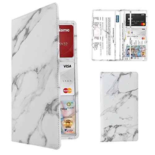 Dalueery.H Car Registration and Insurance Holder Registration and Insurance Card Holder Car Essentials for Women(White)