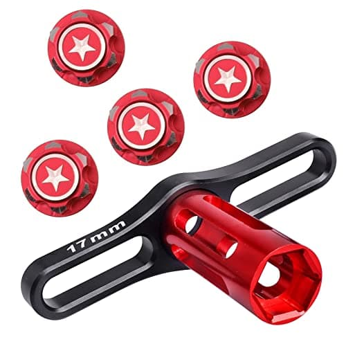 CrazyHobby 17mm Wheel Nuts 17mm Wheel Wrench Tool for Traxxas Maxx WideMaxx E Revo 20 Summit T Maxx RC Monster Truck Wheels Tires Red