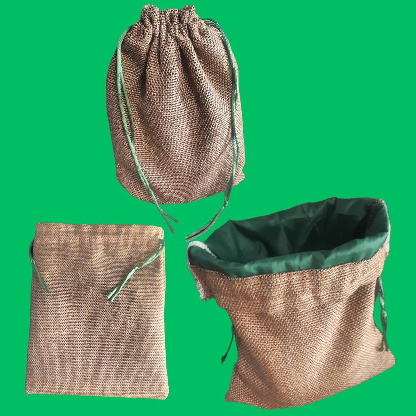 Zicniccom 12 PcsDrawstring Jute26 cm x 21 cm 10x8 inch Jute Lenin potlis Weding return giftsCandy bagsbirthday Gift GoodiesDIWALI GIFTSDry fruit packingMulti design