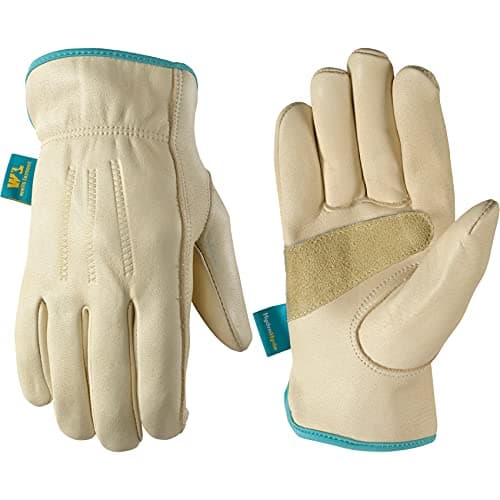 Wells Lamont Women's Water-Resistant Leather Work Gloves | Puncture Resistant, Reinforced, HydraHyde | Large (1167L)