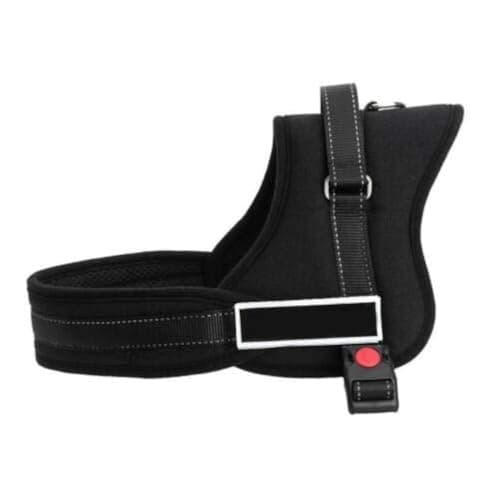 The DDS Store Dog Panda Non-Pull Soft Padded Dog Body Harness Vest Heavy Duty Big Dog Assistance 1 Piece (Black, X-Large (Chest 80-110 cm))