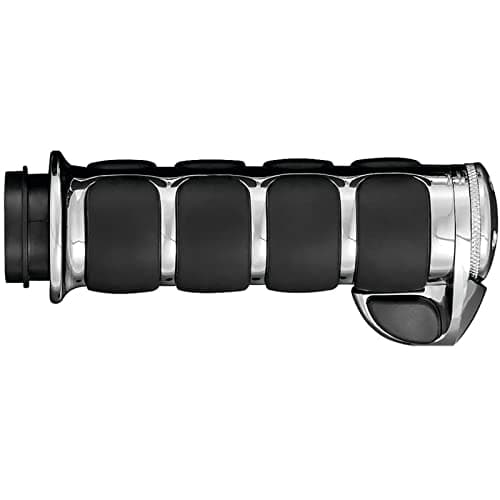 Kuryakyn 6228 Premium ISO Handlebar Grips with Standard Throttle Boss for Electronic Throttle Control: 2008-19 Harley-Davidson Motorcycles, Chrome, 1 Pair