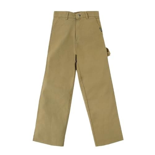 Urbano Juniors Boy's Light Olive Loose Baggy Fit Solid Carpenter Trouser Pant with 5 Pockets Non-Stretchable (junchinolscrpnboy-lolive-11-12)