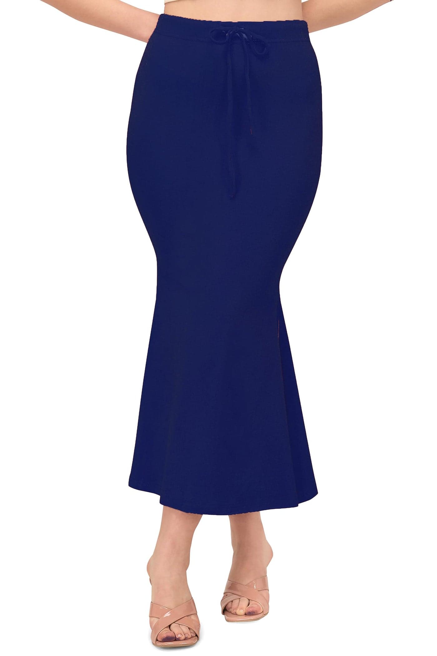 ALYNE Saree Shapewear Petticoat for Women, Women's Blended Saree Shaper Navy Blue