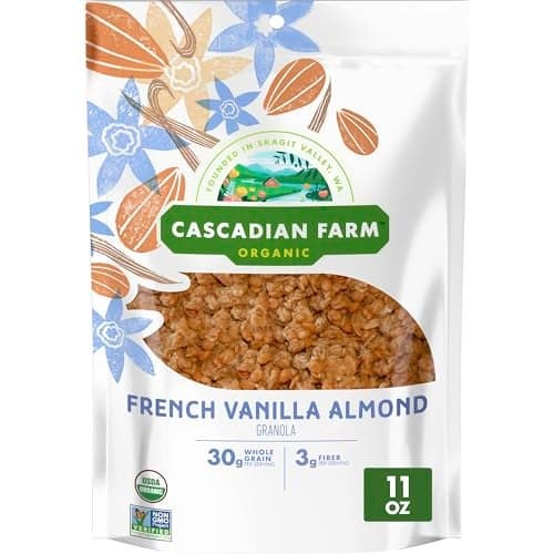 Cascadian Farm Organic Granola French Vanilla Almond Cereal Resealable Pouch 11 oz