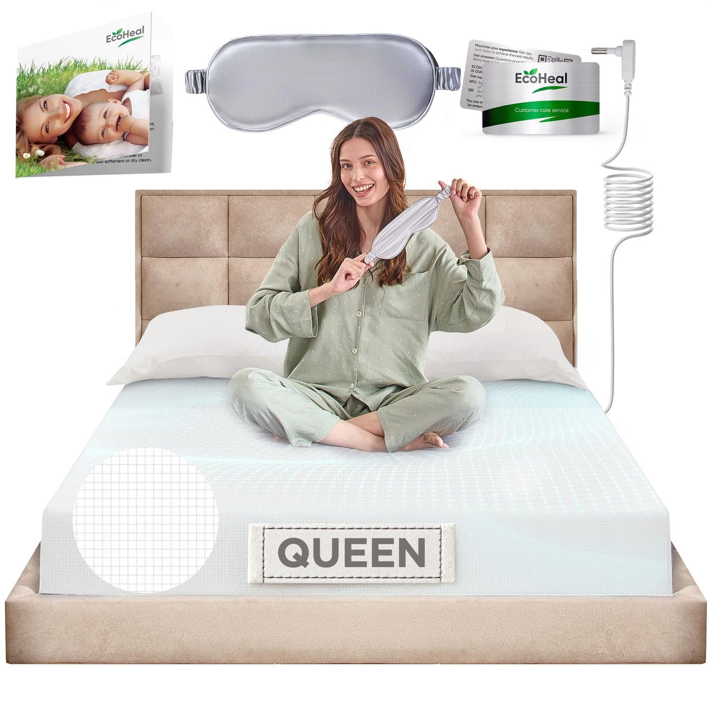 Grounding Sheets Queen 84 Organic Cotton 12 Silver 4 Silk Fitted Size Bed Sheet Grounded Earth Deep Pocket Well Bedding for Better Sleep White Queen
