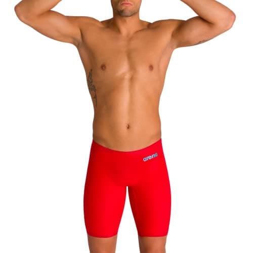 ARENA Powerskin Carbon Air2 Men's Racing Jammer Athletic Tech Suit Competitive Racing Swimsuit Endurance Swimwear, Red, US Size 32