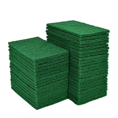 YoleShy 20 PCS Scouring Pad, Dish Scrubber Scouring Pads, 4.5 x 6 inch Green Reusable Household Scrub Pads for Dishes, Kitchen Scrubbers & Metal Grills