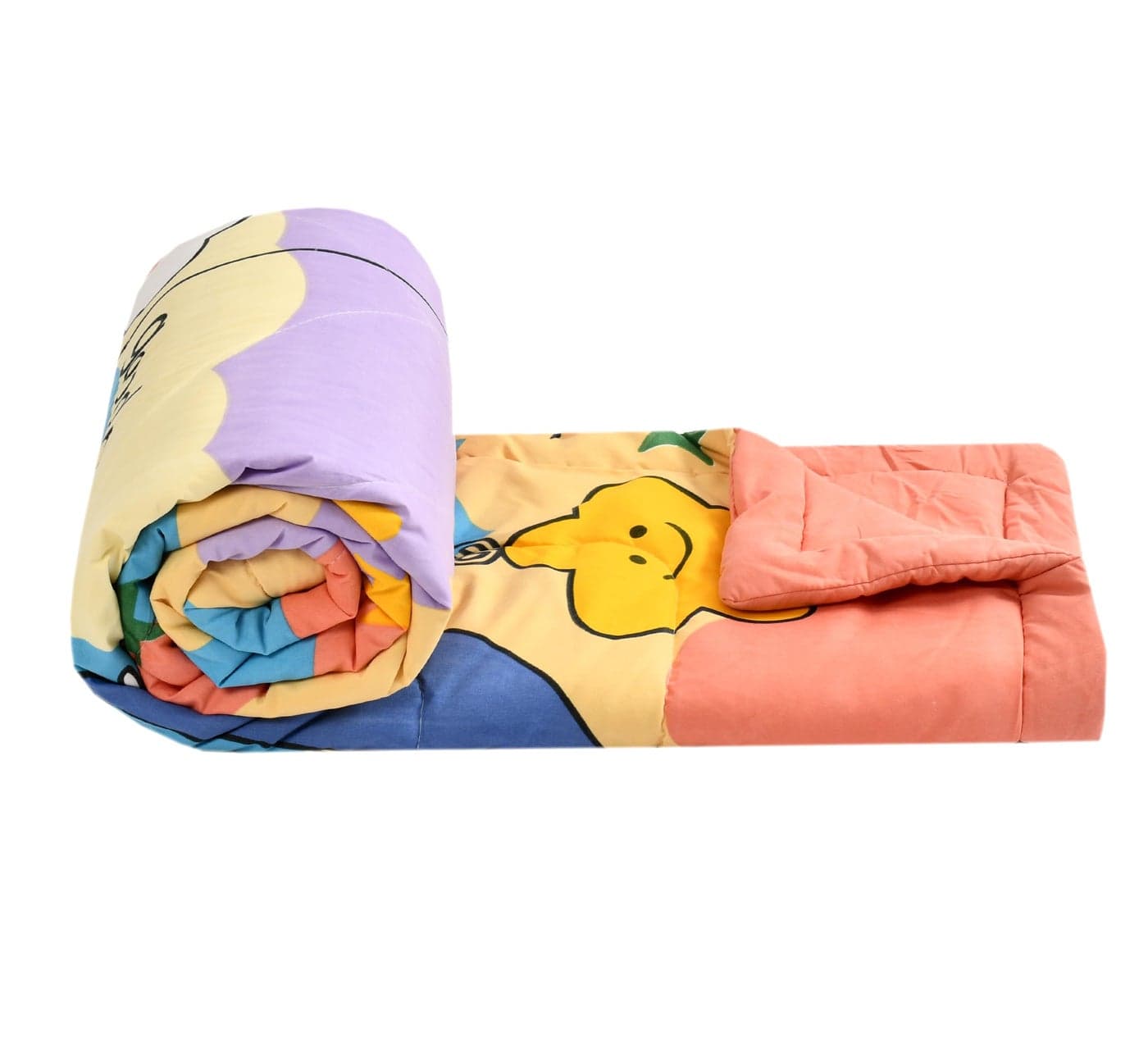 FRESH FROM LOOM Summer Collection Microfiber Double Bed Kids Bed Blanket | Cartoon Printed Dohar for Kids Boy & Girls | Soft Comforters | (90x100 Inches | King Size | Gud Night Multi Color) | TC - 144