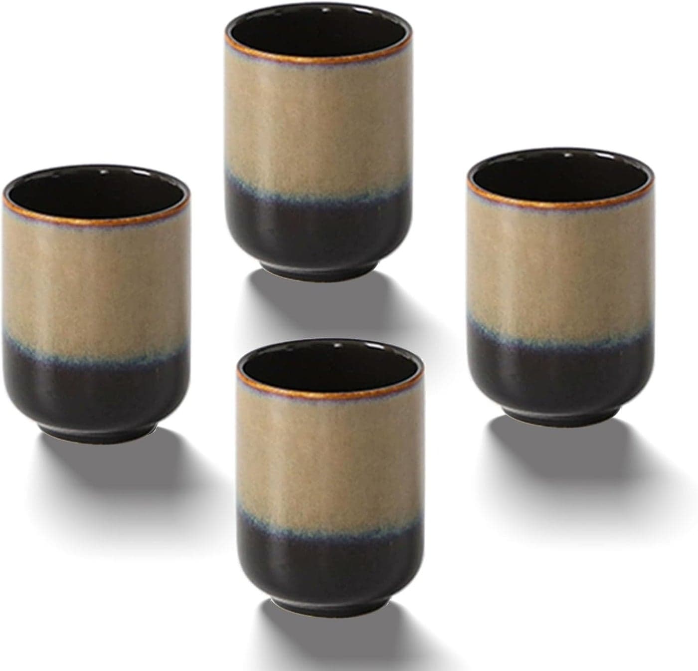 Large Ceramic Tea Set Chinese Tea Cup Coffee Cup Ceramic Mate Tea Cup Set 4 Piece Coffee gold