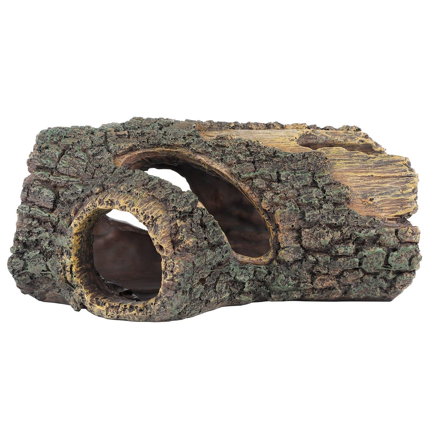 Uniclife Aquarium Large Betta Log Resin Hollow Tree Trunk Decor Artificial Wood Fish House Cave Bark Ornament with Hideout Holes for Shrimp Small Cichlid Lizard and Turtle in 1070 Gallon Fish Tank
