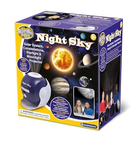 Brainstorm Toys Night Sky Projector Solar System Constellations Starlight Moonlight Projector 12 Projection