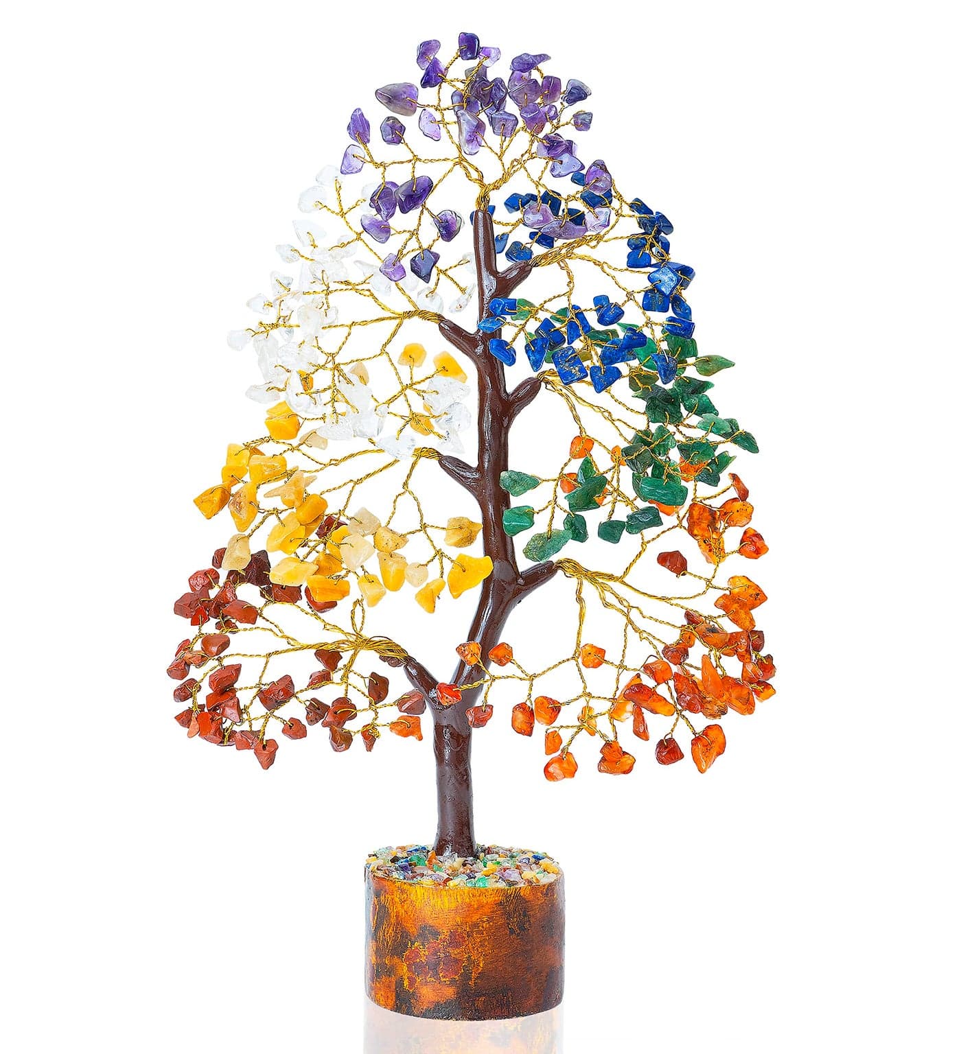 7 Chakra Suncatcher Wall Ornament HeartShaped Tree of Life Chakra Crystals Healing Hanging Ornament 5cm Rainbow Crystal Prism Suncatcher for Home Car and Party5cm Rainbow Heart