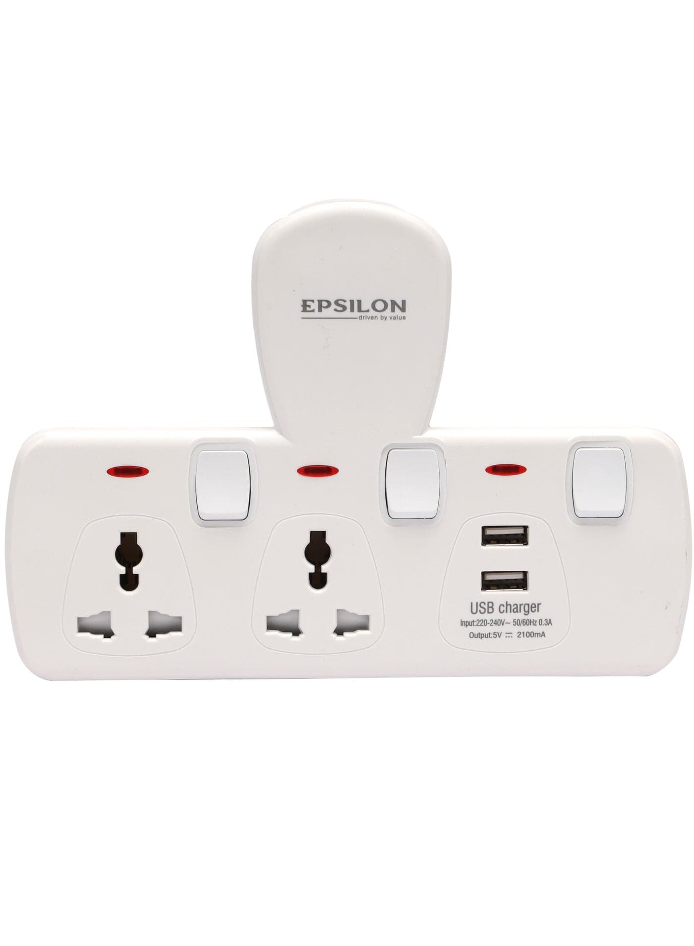 Epsilon 2 Way Universal Socket- ES1113