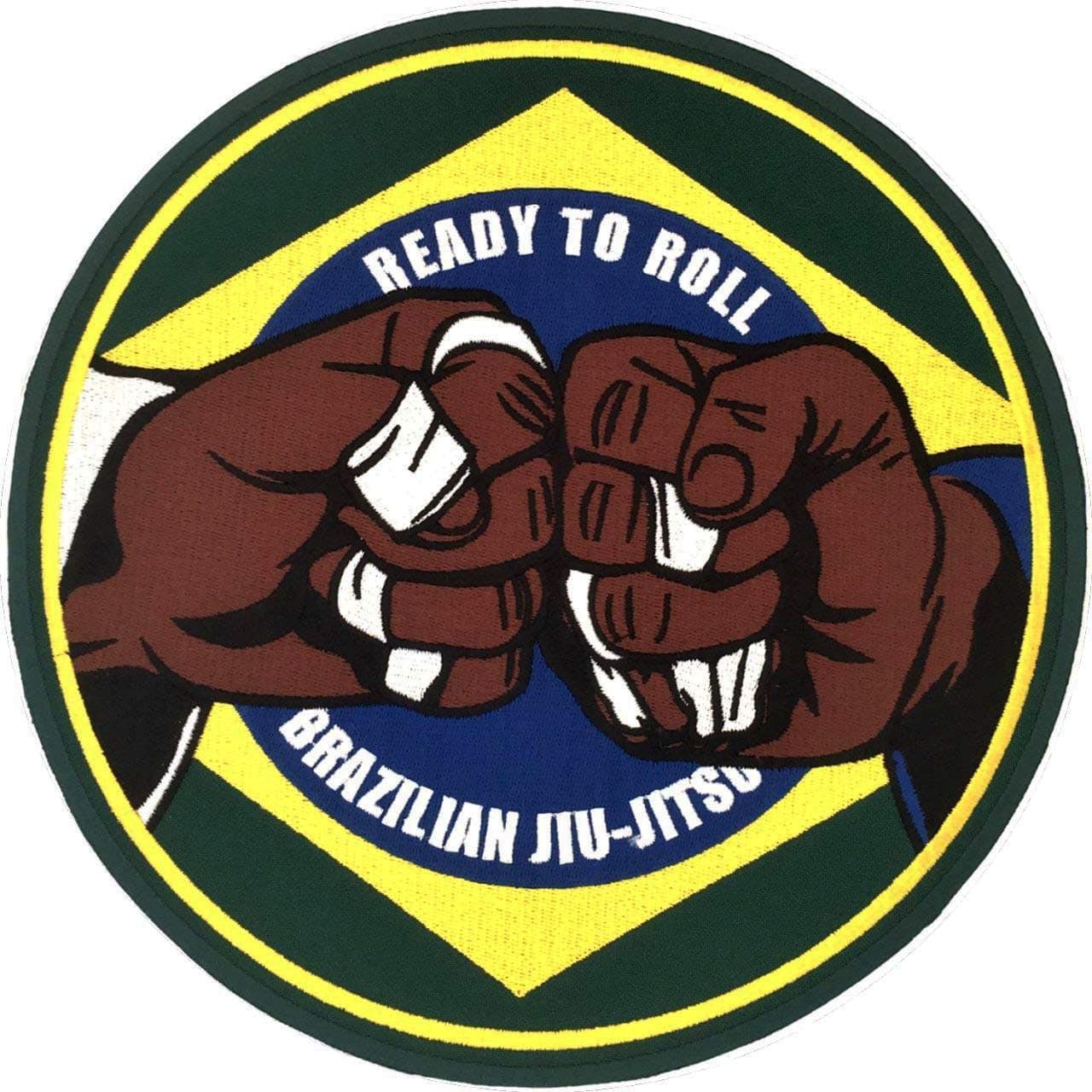 Brazilian Jiu Jitsu Patch Ready to Roll 47 inches Round sew on BJJ Patches for BJJ Gi Detailed Embroidery BJJ Accessories and Gifts for Jiu Jitsu