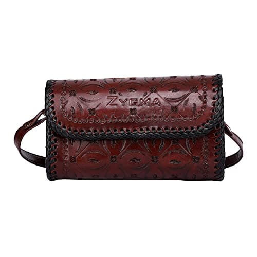 zygma Pure Leather Crossbody Bag: Handmade & Stylish Sling for Women - Ideal Gift for Women, Sister, Mom, Friend (Small_Dark Brown)