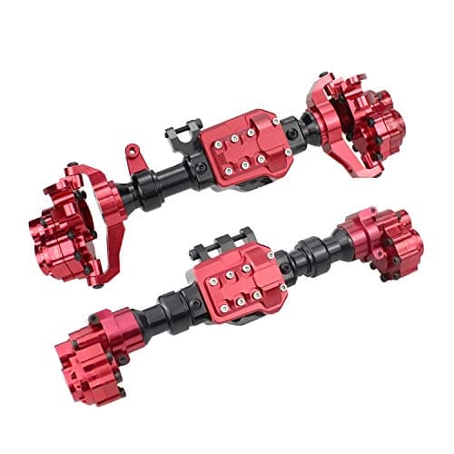 RZXYL Aluminum Alloy Front and Rear Axle Housing Set for 110 Traxxas TRX4 RC Crawler Car Replace Original Plastic Axles Housing Red