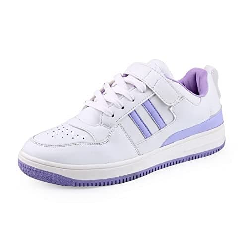 Bacca Bucci® Phoenix Low Top Flat Sole Fashion-Forward Women's Sneakers with Hook & Loop Closure for Any Occasion | Classic and Comfortable Women's Sneakers for Any Casual Outfits- Purple, Size UK41