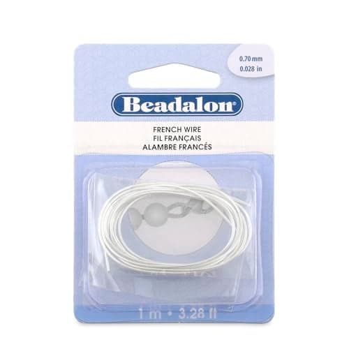 Beadalon French Wire, 0.70 mm / .028 in, Silver Plated, 1 Meter