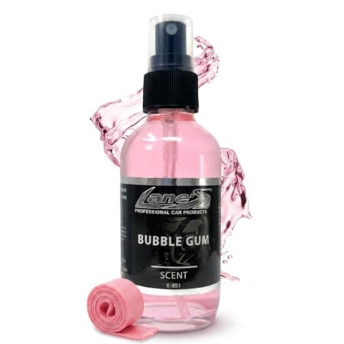 LANES Premium Car Air Freshener Bubble Gum 4oz WaterBased LongLasting Auto Scent Spray Food Pet Odor Smell Deodorizer for Cars Trucks SUVs Interior Leather Carpet Upholstery