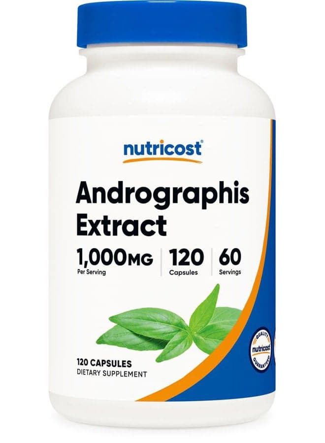 Andrographis Extract Capsules (1000mg) (120 Capsules) - Health and Wellness Vegetarian Supplement, 60 Servings