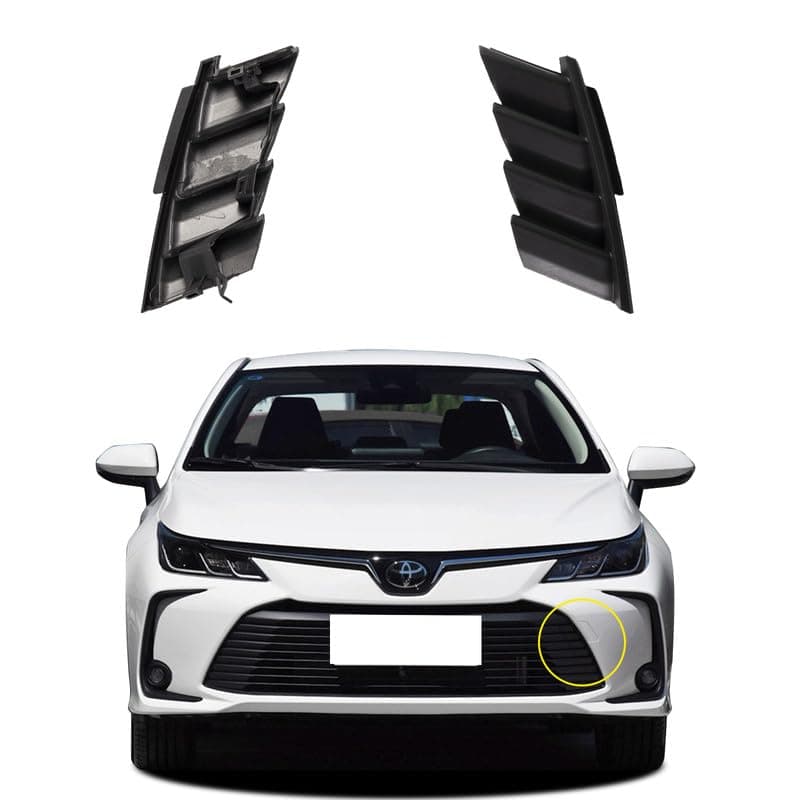 Goholy Car Front Bumper Tow Hook Cover Compatible with Toyota Corolla Altis Seadn 2019 2020 2021 Trailer Cover Cap 53128-02310 Downwind Grille Cover Towing Eye Cap Matte Black Left Driver Side