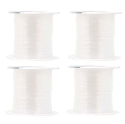 Mandala Crafts 0.3mm Clear Sewing Thread Transparent Nylon Invisible Thread for Sewing Quilting - 306 Yds Monofilament Fishing Line String for Hanging Wigs Seed Beading