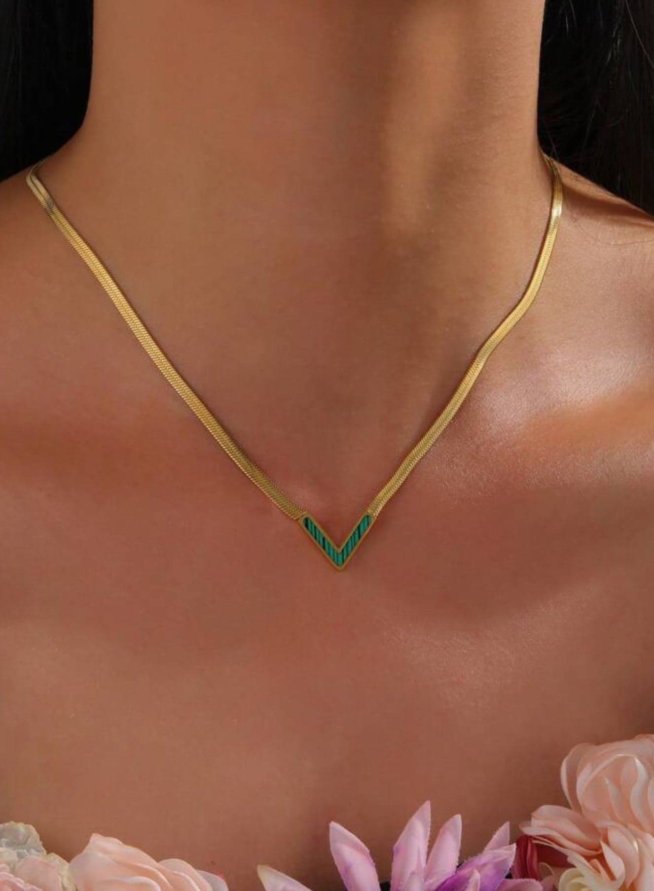 Elegant Gold Stainless Steel Necklace For Women