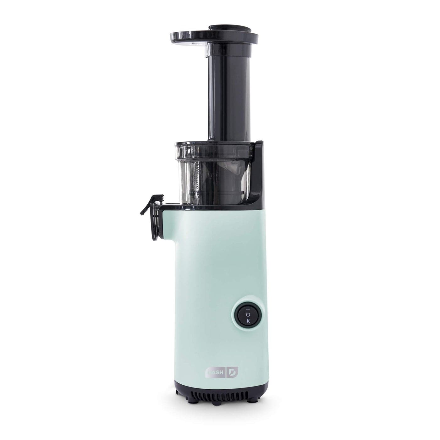 DASH Deluxe Compact Masticating Slow Juicer, Easy to Clean Cold Press Juicer with Brush, Pulp Measuring Cup, Frozen Attachment and Juice Recipe Guide - Aqua