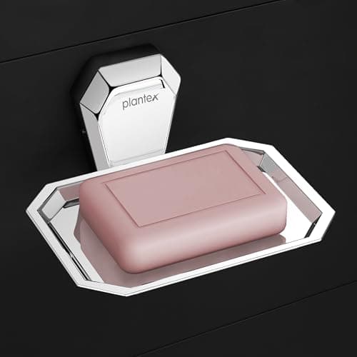 Plantex Soap Holder for Bathroom/304 Grade Stainless Steel Soap Case/Single Soap Dish/Soap Stand/Bathroom Accessories - Pack of 1 (PM-2403, Chrome)