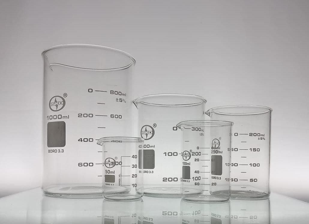 ISKO laboratory beaker set of 5 1000ML 500ML 250ML 100ML 50ML
