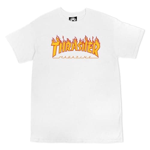 Thrasher Flame Logo T-Shirt White XXL