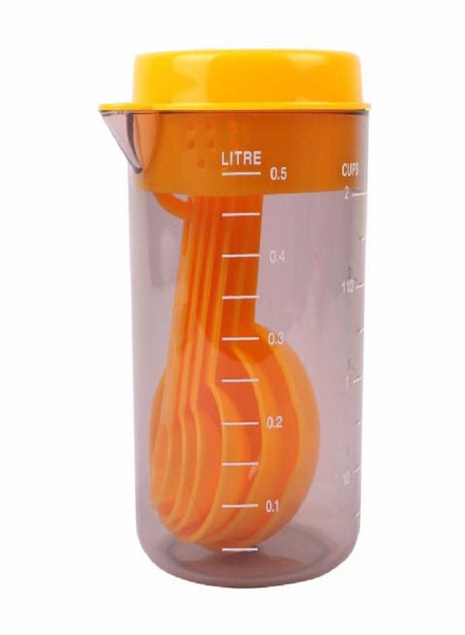 Set Of 7 Measuring Spoon And Jar